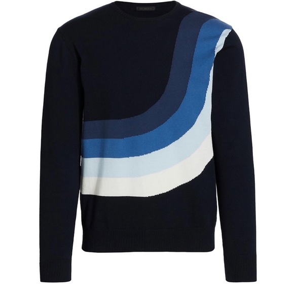 NWT Saks Fifth Avenue Men’s Collection Intarsia Sweater Size S - Picture 12 of 12